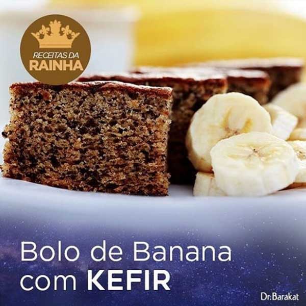 Bolo de banana com kefir