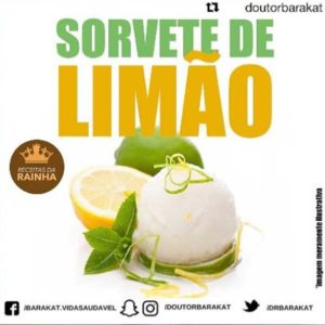 Receita De Sorvete De Limão