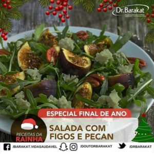 Salada com figos e pecan