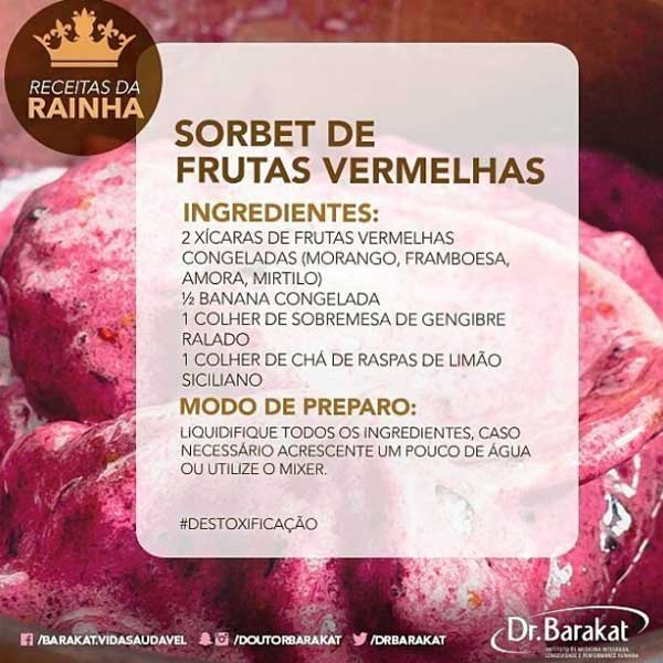 Sorbet de frutas vermelhas